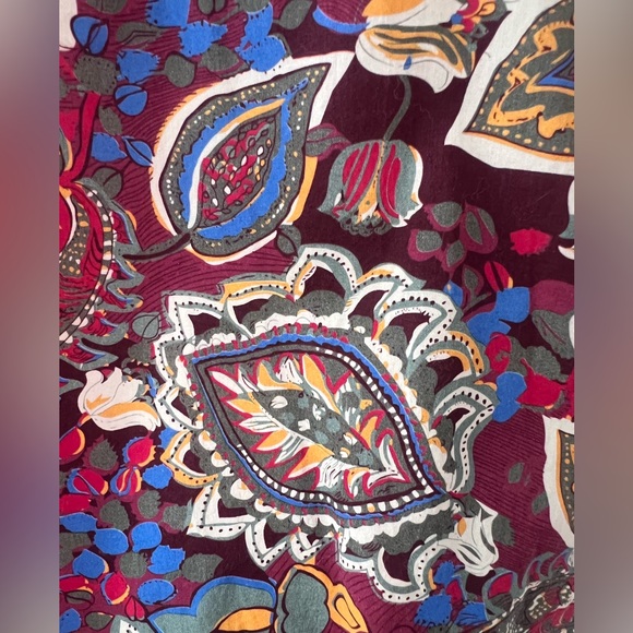 Sundance Belladonna Beauty Peasant Blouse 3/4 Sleeve Floral Cotton Top - Picture 10 of 16